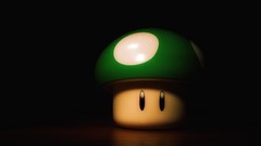 Green mushrooms Super Mario
