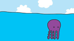 Green octopus background yeah have does anybody