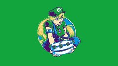 Green peach Mario Luigi