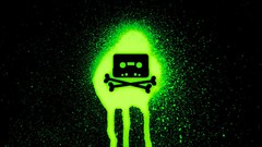 Green pirates skulls