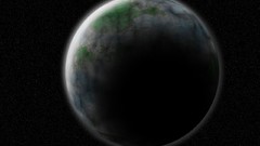 Green planet artwork Space