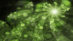 Green Rays sun abstract