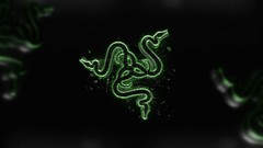 Green razer video games l33t