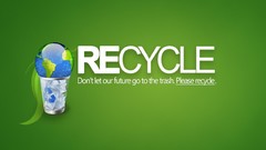 Green recycled paper cups world life