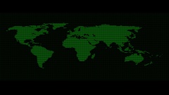Green retro Maps cyberpunk world map ascii