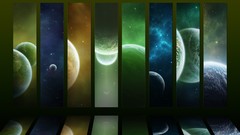 Green science fiction outer space