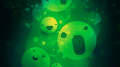 Green shining smile dark