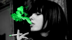 Green smoking smoke Cigarettes