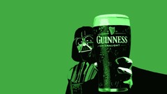 Green star wars guinness green background Darth Vader