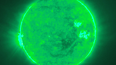Green sun Space planets