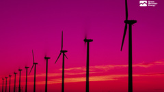 Green sunset energy wind