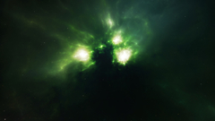 Green supernova Space