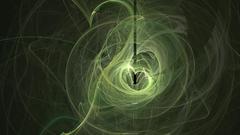 Green swirls fractal abstract