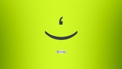 Green text smiling Simple