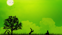 Green Trees simplistic children