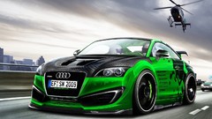 Green tuning cars 3d audi tt Audi TT RS