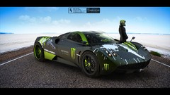Green tuning Monsters cars wheels roads transportation helmets 