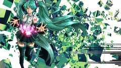 Green vocaloid hatsune miku
