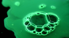 Green water bubbles