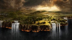 Green water Landscapes waterfalls