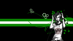 Green woman abstract andalusian