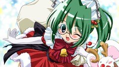 Green woman Anime Manga anime girls meganekko dec