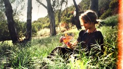 Green woman Garden blondes dianna agron agron