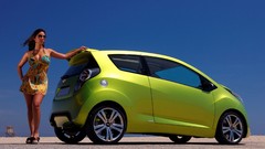 Green woman glasses Chevrolet legs brunettes vehicles