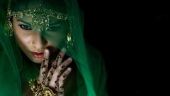 Green woman Islam