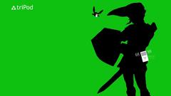 Green woman link silhouettes