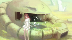 Green woman Mobile Suit