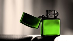 Green Zippo selective coloring