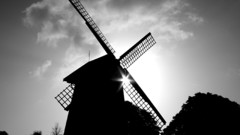 Grey windmills