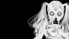Greyscale Manga Anime girl