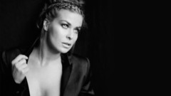 Greyscale woman models Carmen