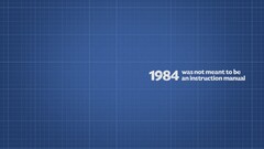 grid blue background 1984 Typography pattern lines digital art