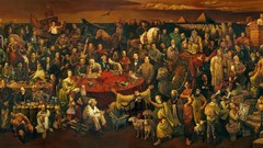 Groups collage Men time abstract Horses Tables Time Machine 