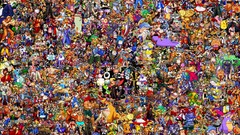 Groups explosion Sonic Pokemon 8-bit street fighter video games 