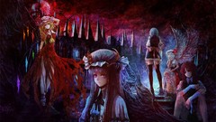 Groups night dark moon weapons wings cross crystals dress hats 