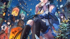 Groups night moon food headphones Plants Skyscrapers sitting 