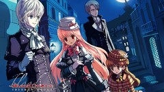 Groups night moon long hair anime girls