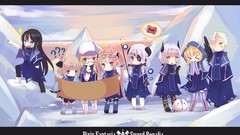 Groups water food wings glasses horns Chibi white hair gloves 
