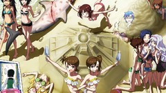 Groups water tube Anime sleeping Beaches anime girls idolmaster 