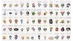 Groups white wings Anime hats Shanghai Chibi white hair Ribbons 