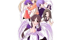 Groups wings glasses anime girls meganekko twintails Simple 