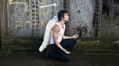 Grunge angel stock girl