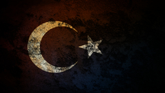 Grunge Flags Turkey
