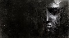 Grunge monochrome masks artwork