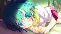 GT blue eyes short hair tsukasa green hair game cg Irotoridori 