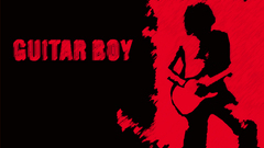 Guitar boy working Music